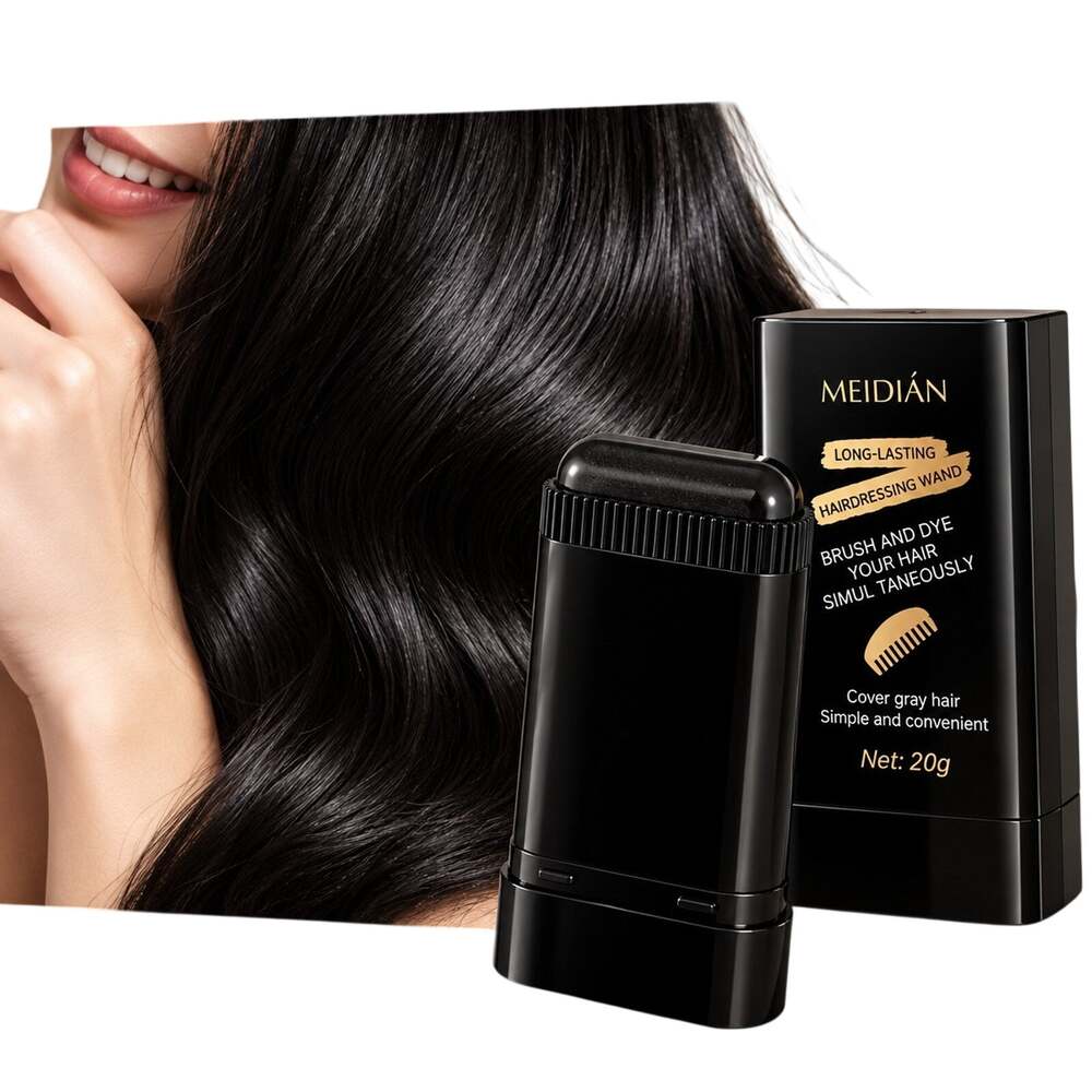 MEIDIAN Hairdressing Wand 01 Black Gray Hair Root Cover 20g 2-Pack NEW